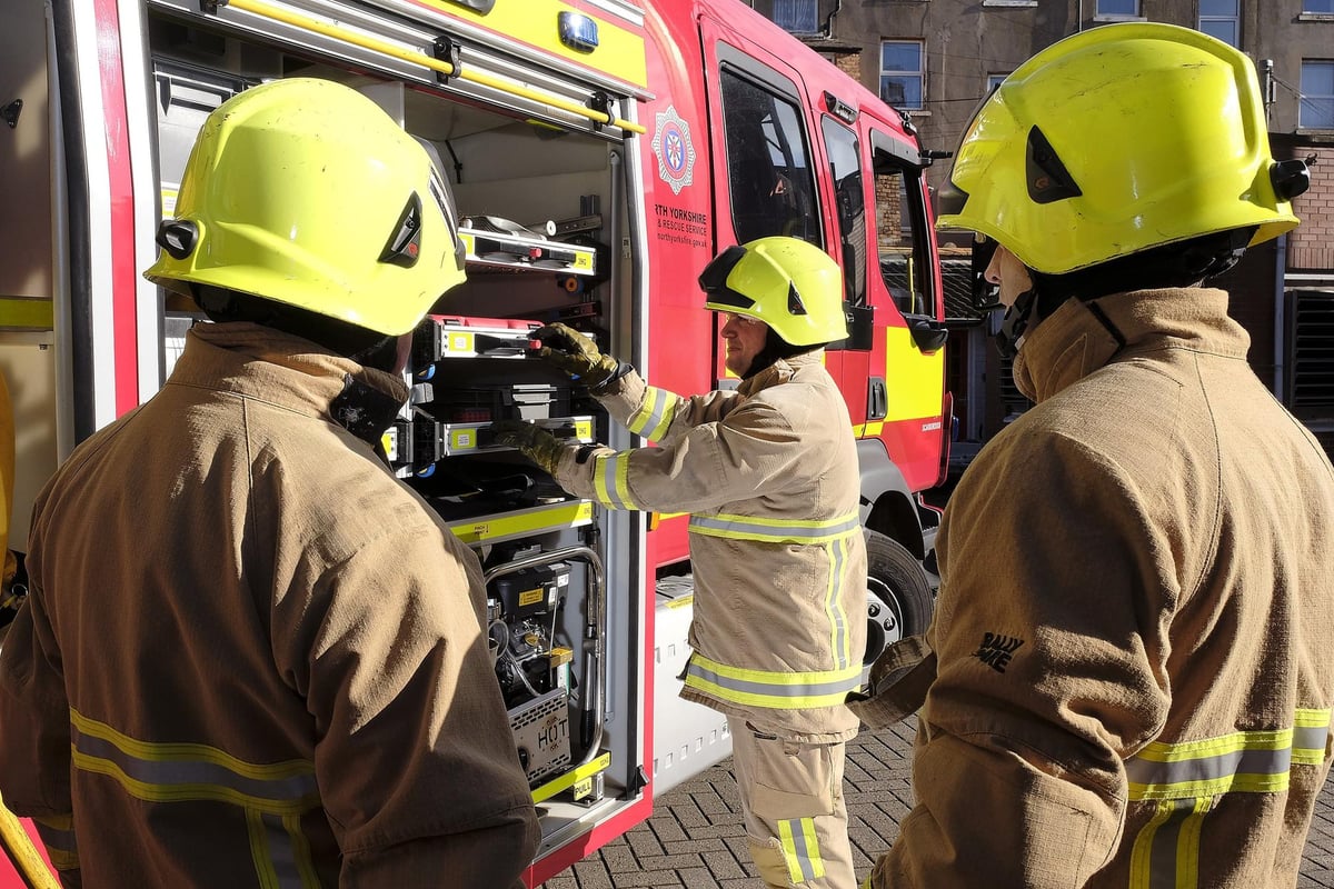 Yorkshire coast firefighters rescue child from locked car and also attend moped fire
