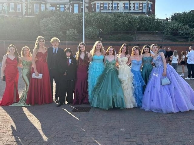 The students looking amazing in their colourful outfits.
