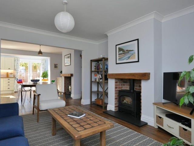 The open plan arrangement when viewed from the lounge area.