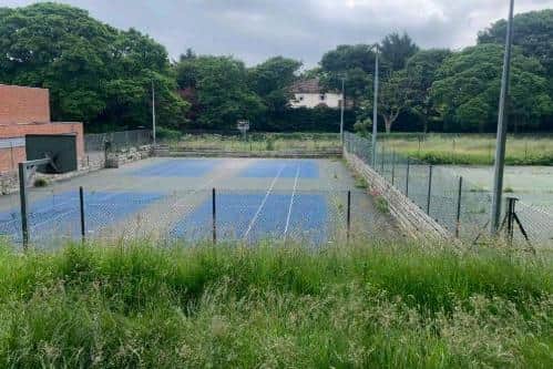 Disused tennis courts at Scarborough Sports Centre on Filey Road. LDRS/planning documents