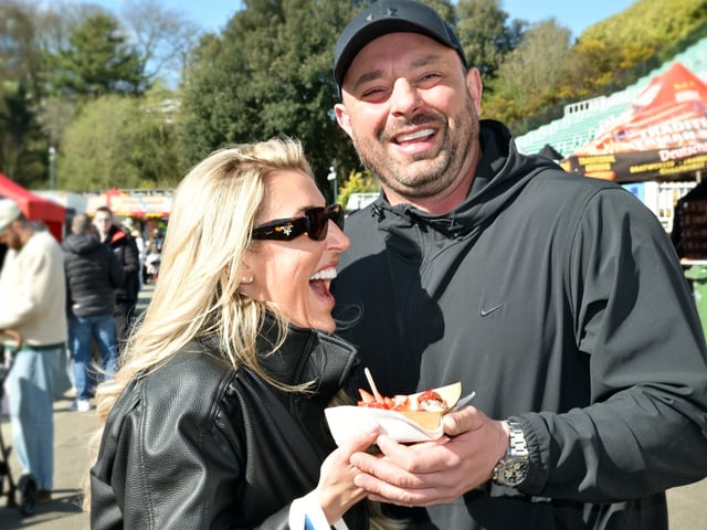 Enjoying the amazing food on offer.