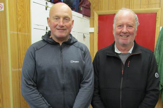 Eastfield Merit winner Alan Landers, left, and runner-up Ronnie Noble.