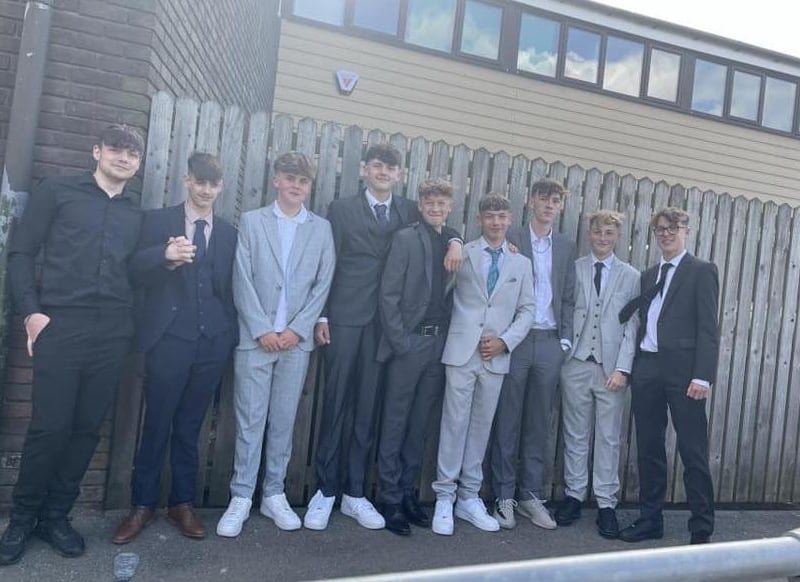 The group all suited and booted!