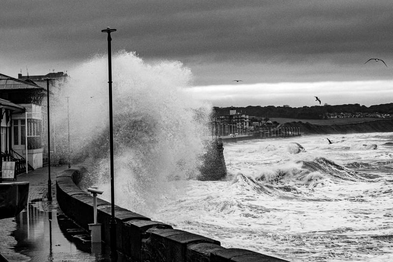 Bridlington was also hit by the storm, with winds of up to 56mph sweeping through the town.