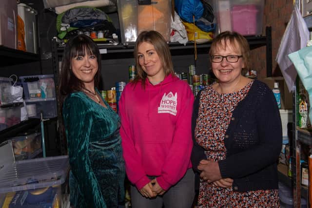The storehouse also operates the ‘Wings’ service which aims to tackle period poverty