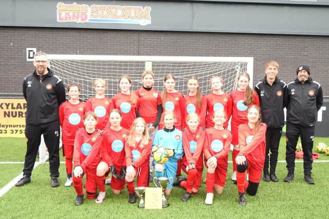 Scarborough Ladies FC Under-12s Whites have won a superb treble this season.