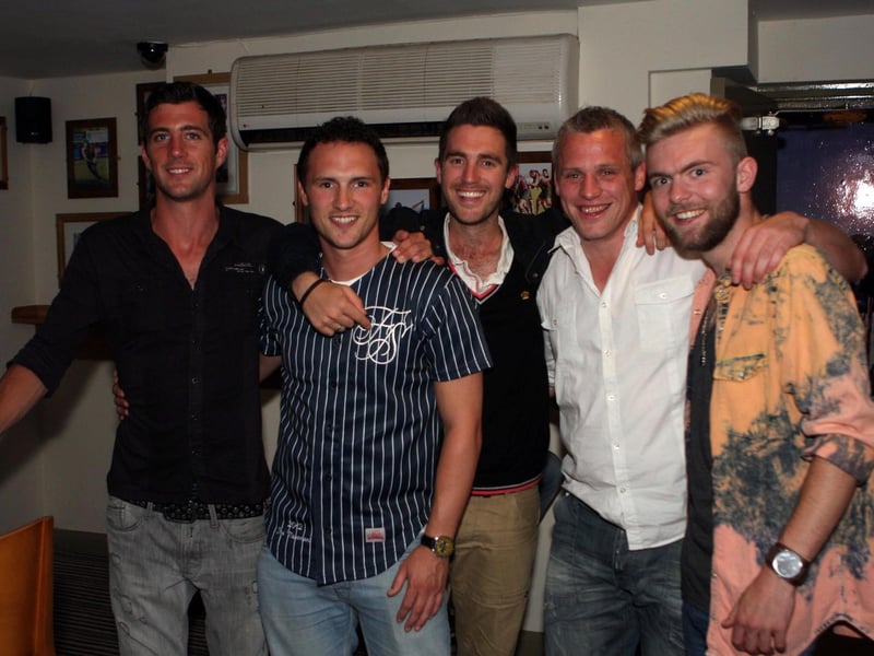 Gareth, Dan, Darren, Jake and Richard having a great time in Klosters