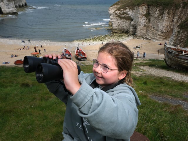 Ellie looks out for puffins!