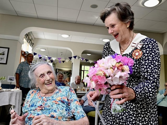 Deputy Lord Lieutenant for North Yorkshire, Mrs Venetia Wrigley with Barbara