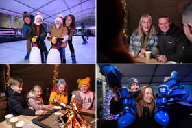 Photographs from inside the town’s ice rink and Tipi venue.
