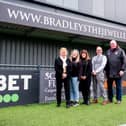 Mrs Bradley, Rhiannon Hunt Commercial and Marketing Manager at Scarborough Athletic, Dianne and Stuart from Bradleys Scarborough Store and Trevor Bull, Scarborough Athletic Chairman.