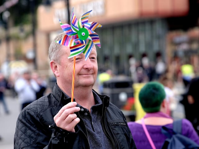 People showed their support along the route