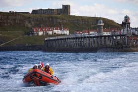 Whitby's inshore lifeboat, which was launched in the search for the missing swimmer.