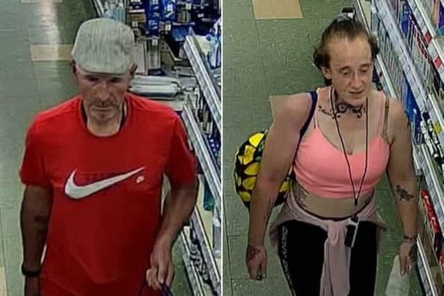 Police have issued a CCTV image of a man and a woman they would like to speak to, following a theft in Whitby.