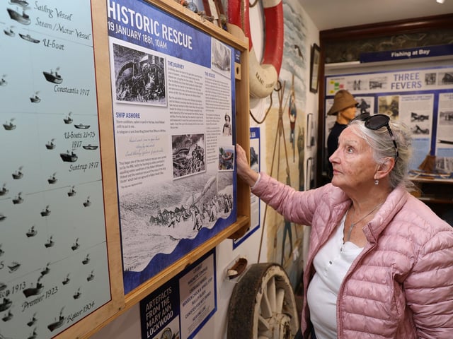 Enjoying the exhibition. picture: Richard Ponter