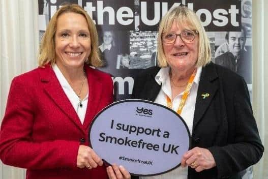 MP Helen Morgan with Hull City Council Councillor Linda Chambers
