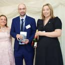 Daniel Duarte, pictured with Monica West, editor and host, and Nicola Stockmann, president of the Association of Pharmacy Technicians UK. Photo courtesy of Ben Meadows.