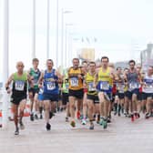 Action from the 2023 Athletes Bridlington Road Runners 13.5-mile Multi Terrain Race