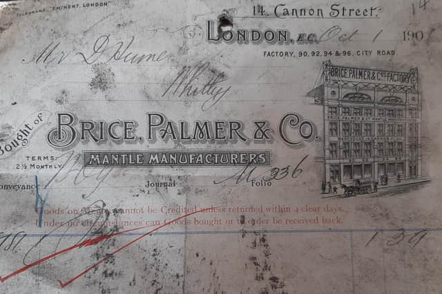 One of the old bank receipts from 1901, found while tidying up inside the HSBC Bank.