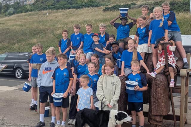 More than 55 members, volunteers and families from Kingfishers Swimming Club Scarborough took part in a sponsored walk on July 5, completing the route from Scalby Mills to Scarborough Lifeboat Station and back.