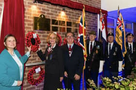 Pictured from the left are Edith Parkin, Manager of Sandylane Care Home; Deputy Mayor, Councillor Shelagh Finlay;  the Deputy Mayor’s Consort, Peter Teesdale; Scott McKensie - The Royal British Legion; Mike Rubery - The Royal British Legion; and Michael Cox - The Royal British Legion