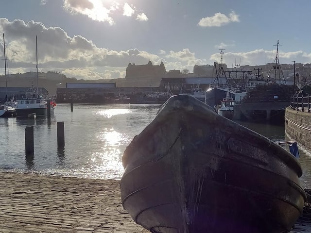Scarborough harbour slipway, by Susan and Richard Mant.