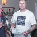 Col Stainthorpe Receives the WSAA Christmas Members Match Trophy and £50 from Neil Eglon. PHOTOS BY PETER HORBURY