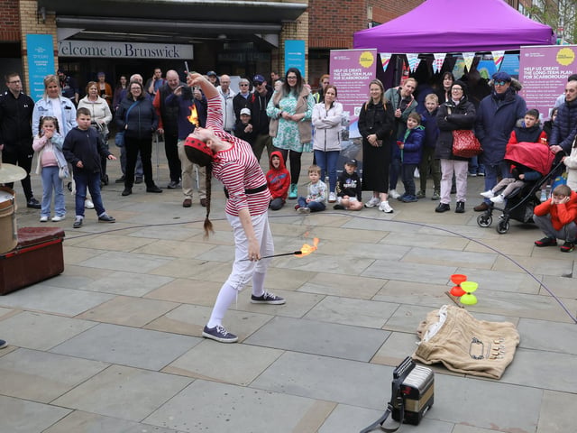 Performers entertain the crowds