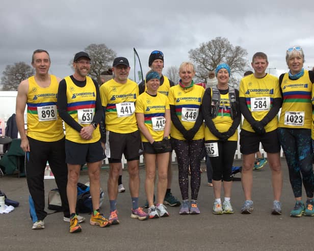 The Scarborough Athletic Club runners line up at the Thirsk 10 on Sunday March 16.