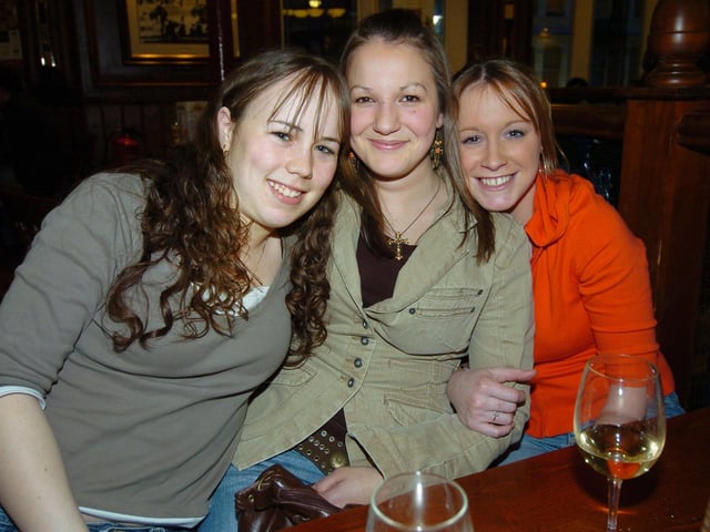 Donna, Sam and Sian having a girl's night out around Scarborough.