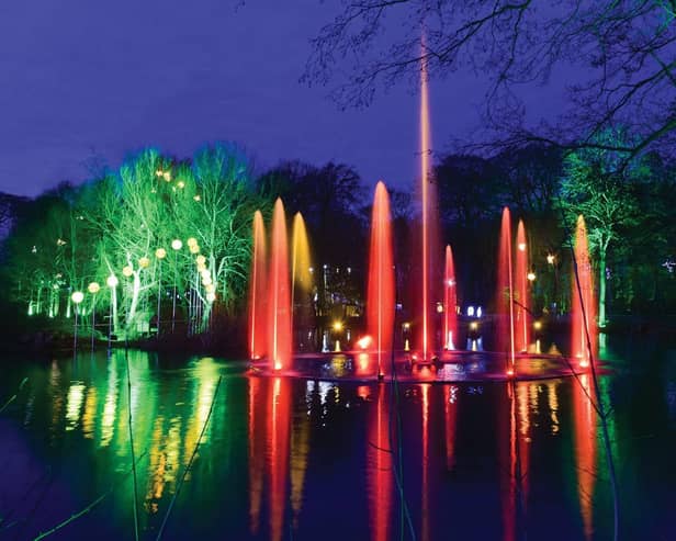 Dazzling lights at Stockeld Park festive experience