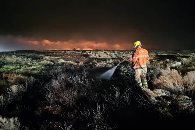Last year's wildfire on Fylingdales Moor. Image credit: Paul Edwards.