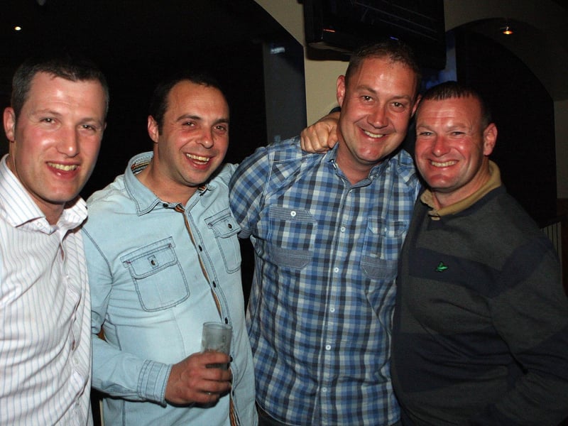 Paul, Michael, Neil & Martin celebrating Neil's 40th in Barbican.
132344g