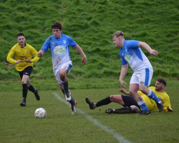 Action from Heslerton's Beckett Football League Division Two defeat at Goldsborough United PHOTOS BY CHERIE ALLARDICE