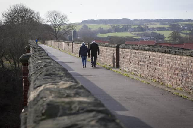 Whitby to Scarborough Cinder Track at Larpool Viaduct.