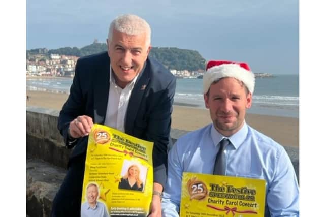 Festive Spectacular Committee Chairman Nigel Wood with Spa Duty Manager Damian Rhodes