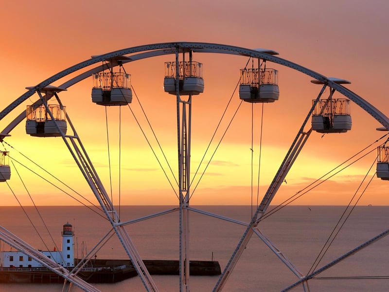 Sunrise behind the big wheel.
picture by Beverley Senturk.