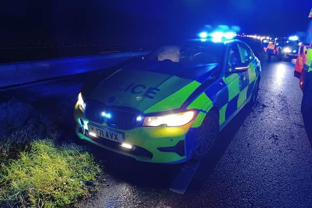 The officer driving the BMW was swift to act to bring the incident to a safe conclusion