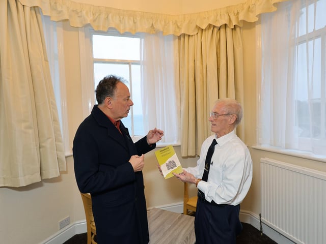 Dr Paul Elsam chats to Clifton Hotel historian Len Friskney