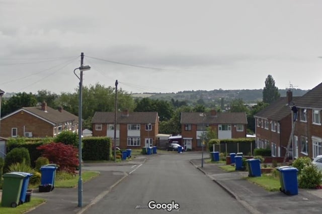 This is a Google Street View image of a Chesterfield road - but which one is it? A) Greenside Avenue; B) Malson Way; C) Peveril Road