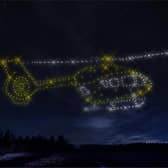 Yorkshire Air Ambulance has unveiled a stunning drone show to launch its 25th anniversary year