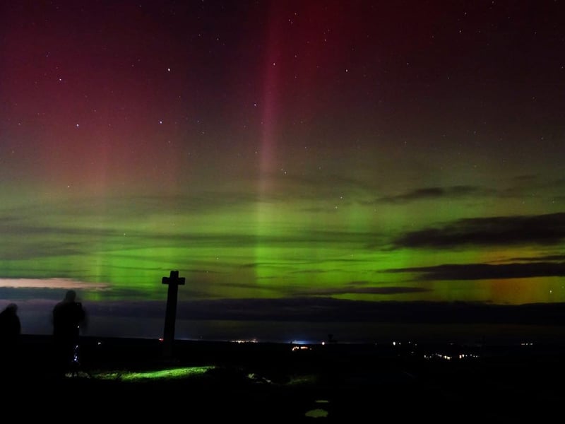 Stunning aurora over the North York Moors at Ralph's Cross.
picture by Lizzie Watson.