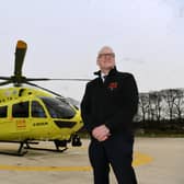 Director of Aviation, Steve Waudby, with Yorkshire Air Ambulance's new G-YAAA Helicopter ahead of its first mission.