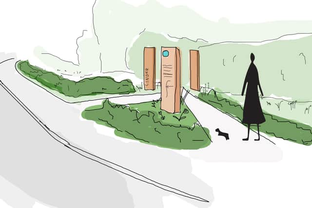 Artist’s impressions of the project to improve gateways on the Cinder Track between Scarborough and Scalby.