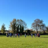 The two teams observe two minutes' silence ahead of Remembrance Sunday.