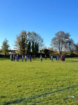 The two teams observe two minutes' silence ahead of Remembrance Sunday.