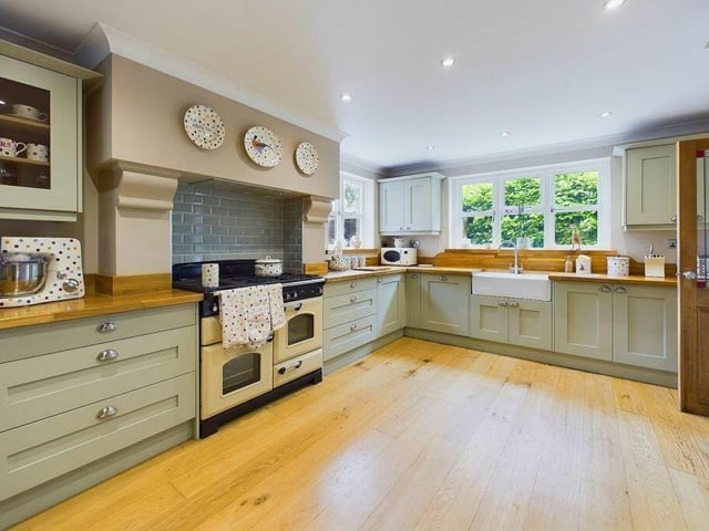 The bespoke shaker-style kitchen.