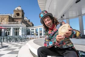 Steve Cousins, the Rock Showman, at Scarborough Spa’s Sun Court which will be the base for this year's Yorkshire Fossil Festival from Saturday September 17 to Sunday September 18