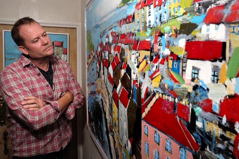 Rob Shaw with one of his pieces of work.
picture: Richard Ponter