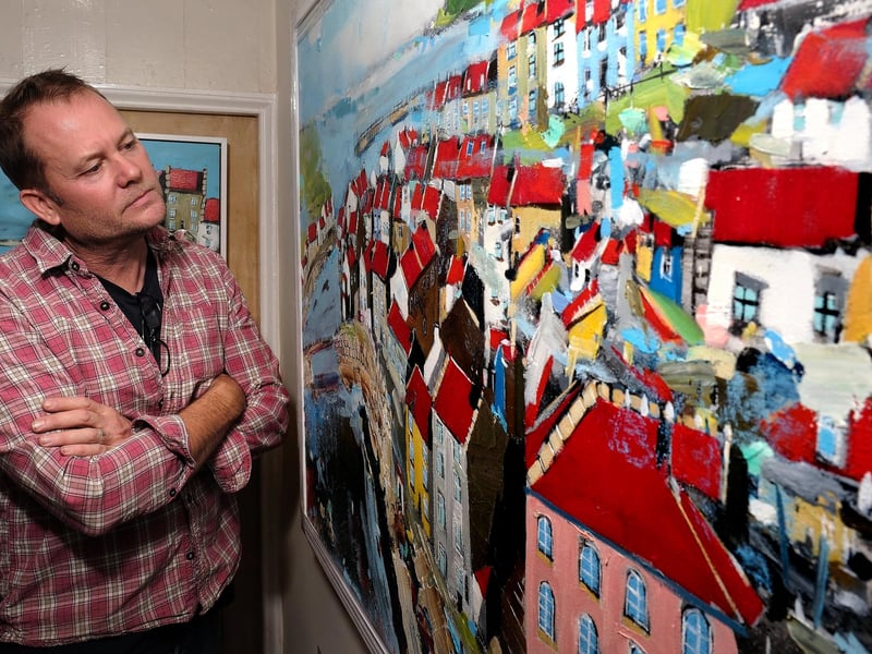 Rob Shaw with one of his pieces of work.
picture: Richard Ponter